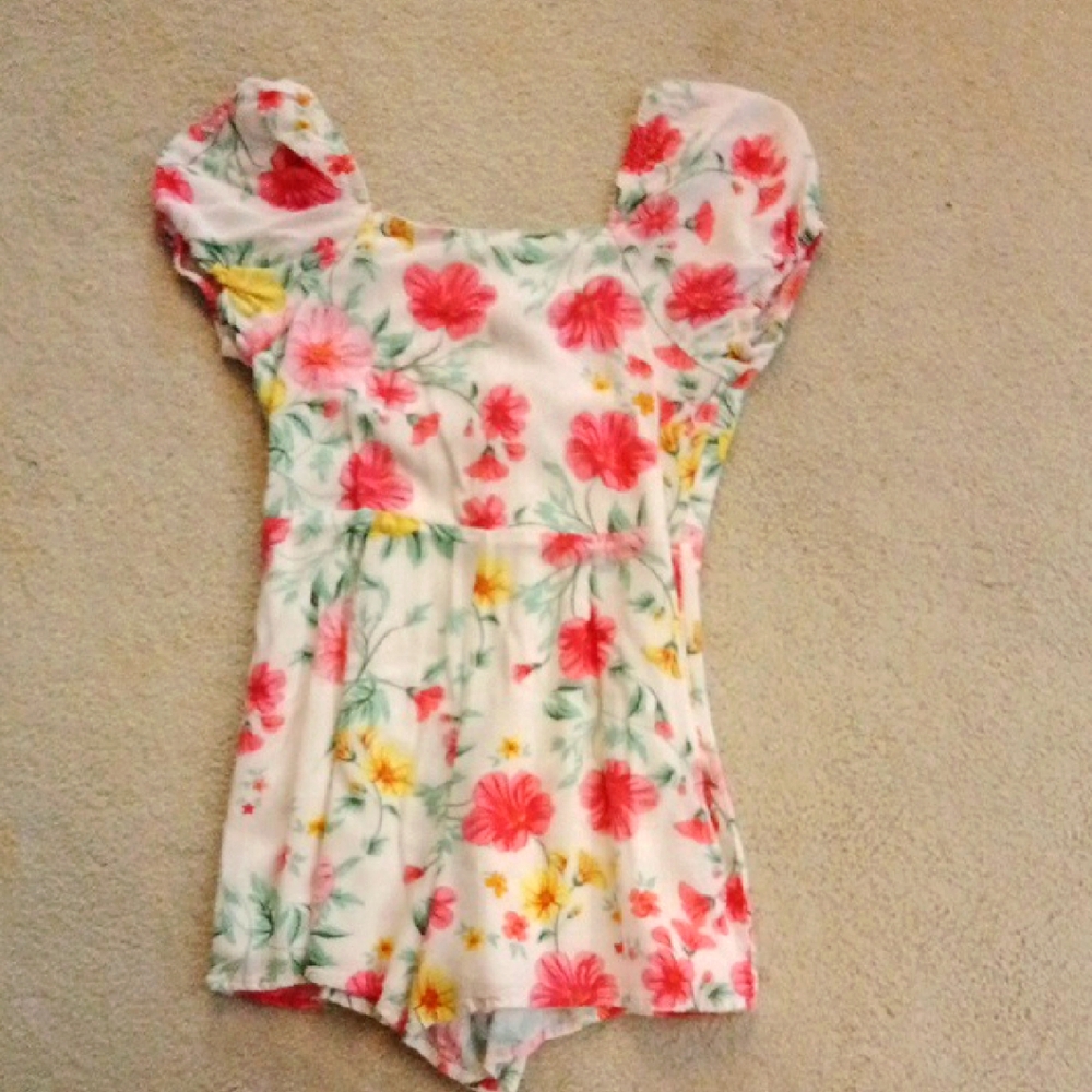 GB Girls Floral Print Romper